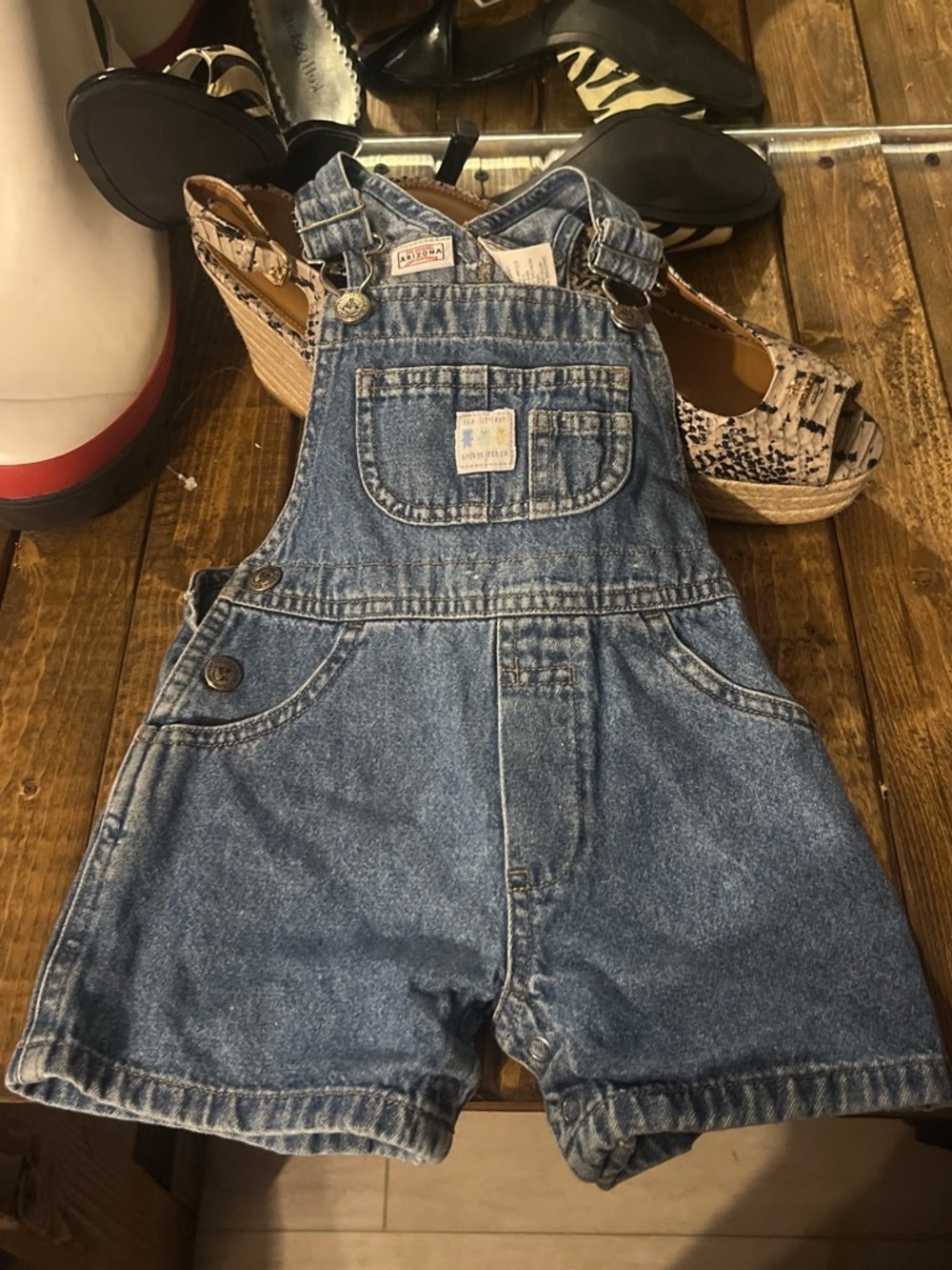 Arizona Jean Company Blue Denim Shortalls Kids Overalls